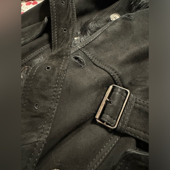 Burberry Hadston Shearling Trench Coat - Picture 11 of 13